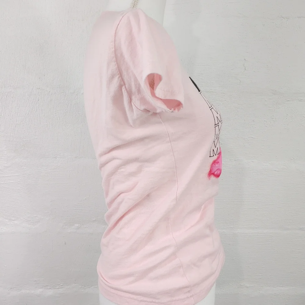 Mötley Crüe Women's Short Sleeve Pink Tee - Picture 9 of 14